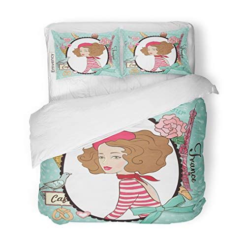  SanChic Duvet Cover Set Boy on Swing in Mountains Dreamer Tattoo Looks Decorative Bedding Set with Pillow Case Twin Size