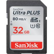 SanDisk 32 GB Ultra PLUS Class 10 UHS-1 SDHC Memory Card