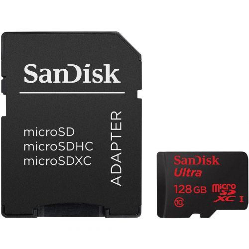 샌디스크 SanDisk Ultra 128 GB microSDHC - Class 10UHS-I - 80 MBs Read - 1 Card