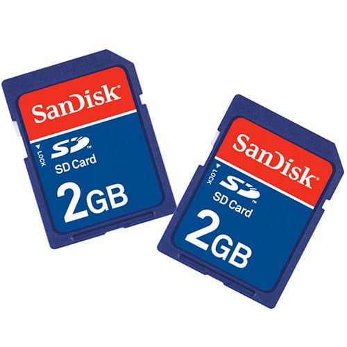 샌디스크 SanDisk NEW 2GB SD Memory Card 2-Pack (Flash Memory & Readers)