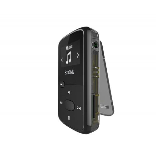 샌디스크 SanDisk 8GB Clip Jam MP3 Player, Black - microSD card slot and FM Radio - SDMX26-008G-G46K