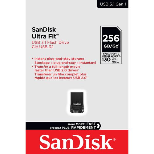 샌디스크 SanDisk 256GB Ultra Fit USB 3.1 Type-A Flash Drive