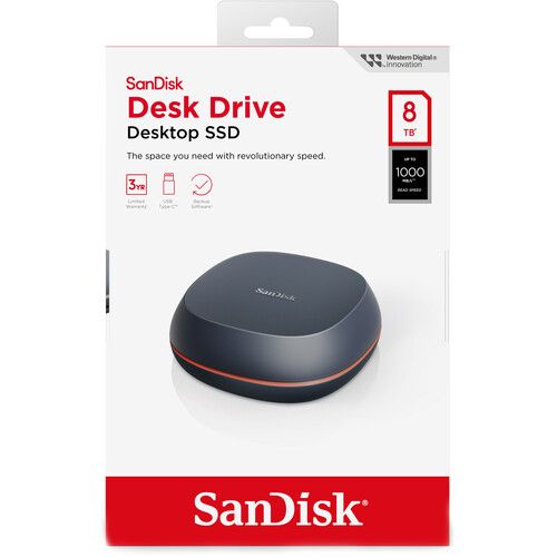 샌디스크 SanDisk 8TB Desk Drive SSD USB-C 3.2 Gen 2 External Drive