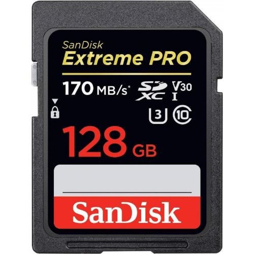 샌디스크 [아마존베스트]SanDisk 128GB Extreme Pro SDXC UHS-I Card - C10, U3, V30, 4K UHD, SD Card - SDSDXXY-128G-GN4IN