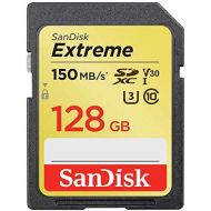 [아마존베스트]SanDisk 128GB Extreme SDXC UHS-I Card - C10, U3, V30, 4K UHD, SD Card - SDSDXV5-128G-GNCIN