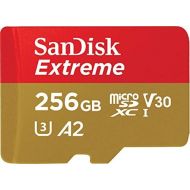 [아마존베스트]SanDisk 256GB Extreme microSDXC UHS-I Memory Card with Adapter - C10, U3, V30, 4K, A2, Micro SD - SDSQXA1-256G-GN6MA