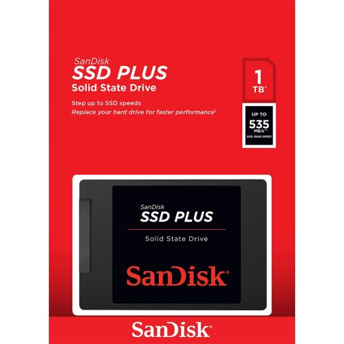 샌디스크 [아마존 핫딜]  [아마존핫딜]SanDisk SSD PLUS 1TB Sata III 2,5 Zoll Interne-SSD, bis zu 535MB/Sek
