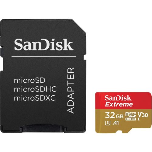 샌디스크 [아마존 핫딜]  [아마존핫딜]SanDisk Extreme 32GB microSDHC Memory Card + SD Adapter with A1 App Performance + Rescue Pro Deluxe, up to 100MB/s, Class 10, UHS-I, U3, V30