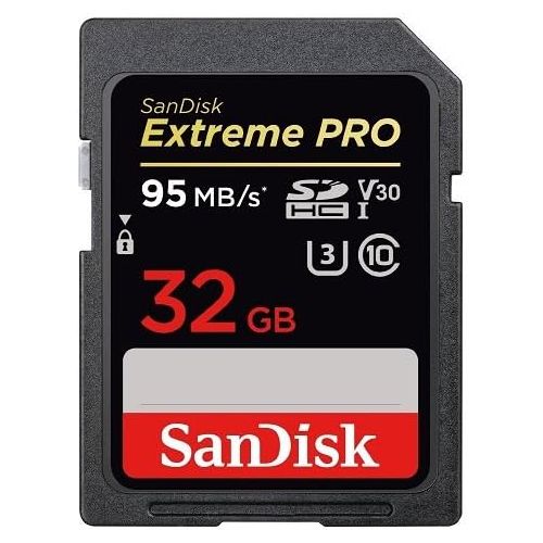 샌디스크 SanDisk Extreme Pro 32GB SD Card for Fujifilm Camera Works with X100V, X-T4, X-T200, X-Pro3, X-A7 Class 10 (SDSDXXG-032G-GN4IN) Bundle with (1) Everything But Stromboli 3.0 SD Memo