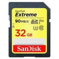 SanDisk - SDSDXVE-032G-GNCIN 32GB Extreme SDHC UHS-I Memory Card - 90MB/s, C10, U3, V30, 4K UHD, SD Card - SDSDXVE-032G-GNCIN Red