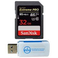 SanDisk 32GB SDHC SD Extreme Pro Memory Card Works with Fujifilm X-T30, X-A3, X-Pro1 Mirrorless Camera Class 10 4K (SDSDXXG-032G-GN4IN) Bundle with (1) Everything But Stromboli Mul