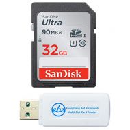 SanDisk 32GB SDHC SD Ultra Memory Card Works with FujiFilm FinePix XP120, XP130, XP140 Underwater Digital Camera (SDSDUNR-032G-GN6IN) Bundle with (1) Everything But Stromboli Card
