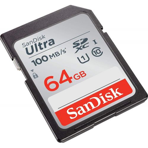 샌디스크 SanDisk Ultra 64GB SD Memory Card for Fujifilm Camera Works with X-T30, X-T3, X-H1, GFX 50R, X-Pro3 Class 10 UHS-I (SDSDUNR-064G-GN6IN) Bundle with 1 Everything But Stromboli Micro