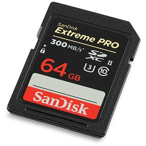샌디스크 SanDisk 64GB SDXC SD Extreme Pro UHS-II Memory Card Works with Fujifilm X-Pro2, GFX 100, GFX 50R, GFX 50S Camera (SDSDXPK-064G-ANCIN) Bundle with (1) Everything But Stromboli 3.0 C