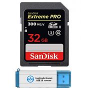 SanDisk 32GB SDHC SD Extreme Pro UHS-II Memory Card Works with Fujifilm X-Pro2, GFX 100, GFX 50R, GFX 50S Camera (SDSDXPK-032G-ANCIN) Bundle with (1) Everything But Stromboli 3.0 C