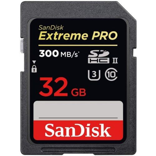 샌디스크 SanDisk 32GB SDHC SD Extreme Pro UHS-II Memory Card (Two Pack) 300MB/s 4K V30 U3 (SDSDXPK-032G-ANCIN) Bundle with (1) Everything But Stromboli 3.0 Card Reader