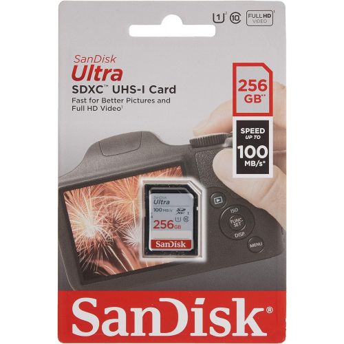샌디스크 SanDisk 256GB Ultra SDXC UHS-I Memory Card - 100MB/s, C10, U1, Full HD, SD Card - SDSDUNR-256G-GN6IN