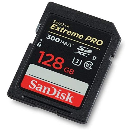 샌디스크 SanDisk 128GB SDXC SD Extreme Pro UHS-II Memory Card (Two Pack) 300MB/s 4K V30 U3 (SDSDXPK-128G-ANCIN) Bundle with (1) Everything But Stromboli 3.0 Card Reader