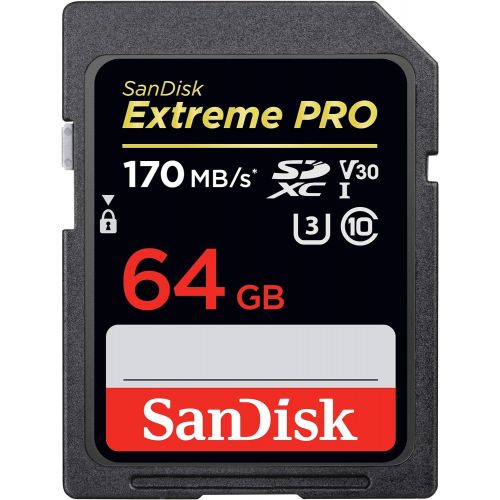 샌디스크 SanDisk 64GB Extreme PRO SDXC UHS-I Card - C10, U3, V30, 4K UHD, SD Card - SDSDXXY-064G-GN4IN