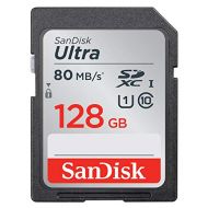 SanDisk Ultra 128GB SDXC UHS-I Memory Card up to 80MB/s (SDSDUNC-128G-GN6IN), Black