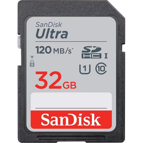 샌디스크 SanDisk 32GB SDHC SD Ultra Memory Card Works with Nikon Coolpix A900, A100, P1000, W100, W300, B700 Digital Camera (SDSDUN4-032G-GN6IN) Bundle with (1) Everything But Stromboli Car