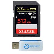 SanDisk Extreme Pro 512GB SD Card for Camera Works with Nikon Z6 II (Z 6II), Z7 II (Z 7II) - SDXC UHS-I Card (SDSDXXY-512G-GN4IN) Bundle with (1) Everything But Stromboli Micro & S