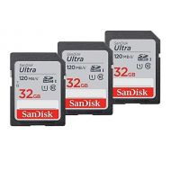 SanDisk 32GB 3-Pack Ultra SDHC UHS-I Memory Card (3x32GB) - SDSDUN4-032G-GN6IM