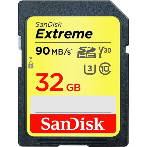 샌디스크 SanDisk 32GB Extreme Memory Card works with Panasonic Lumix ZS50, FZ80, DMC-LX10K, G7, DMC-TS30A,DC-ZS70S, GX85, DMC-FZ70 Digital DSLR Camera SDHC 4K V30 UHS-I with Everything But