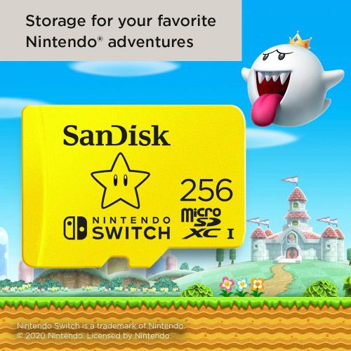샌디스크 SanDisk 256GB microSDXC-Card, Licensed for Nintendo-Switch - SDSQXAO-256G-GNCZN