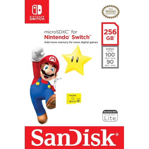 샌디스크 SanDisk 256GB microSDXC-Card, Licensed for Nintendo-Switch - SDSQXAO-256G-GNCZN