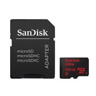 SanDisk Ultra 128GB microSDXC UHS-I Card with Adapter, Black, Standard Packaging (SDSQUNC-128G-GN6MA)