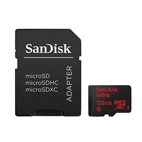 샌디스크 SanDisk Ultra 128GB microSDXC UHS-I Card with Adapter, Black, Standard Packaging (SDSQUNC-128G-GN6MA)