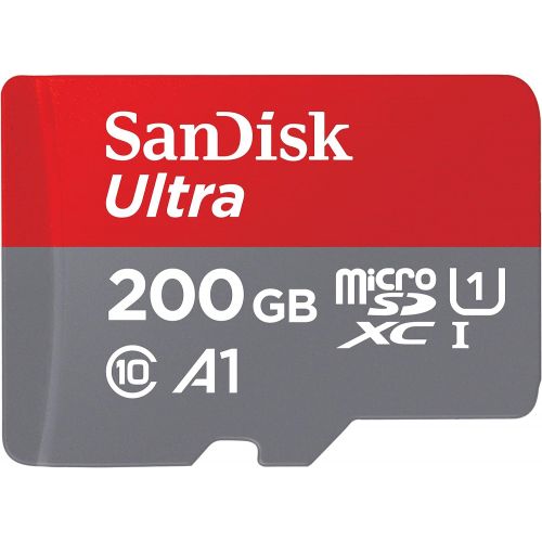샌디스크 SanDisk 200GB Ultra MicroSDXC UHS-I Memory Card with Adapter - 120MB/s, C10, U1, Full HD, A1, Micro SD Card - SDSQUA4-200G-GN6MA