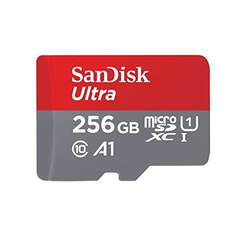 샌디스크 SanDisk 256GB Ultra microSDXC UHS-I Memory Card with Adapter - 100MB/s, C10, U1, Full HD, A1, Micro SD Card - SDSQUAR-256G-GN6MA