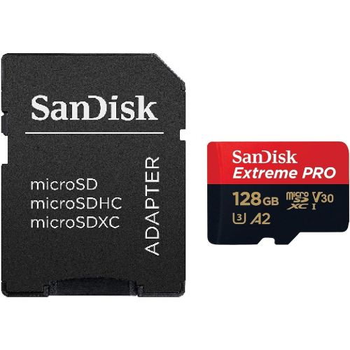 샌디스크 SanDisk 128GB Micro SDXC Extreme Pro Memory Card (Five Pack) Works with GoPro Hero 7 Black, Silver, Hero7 White UHS-1 U3 A2 Bundle with (1) Everything But Stromboli Micro Card Read