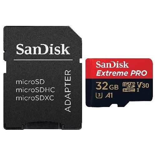 샌디스크 32GB SanDisk Extreme Pro (Ten Pack) 4K Micro Memory Card (SDSQXCG-032G-GN6MA) Class 10 U3 V30 A1 32G MicroSD HC SDHC Bundle with Everything But Stromboli Card Reader