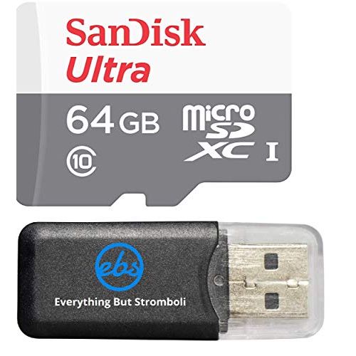 샌디스크 Sandisk Micro SDXC Ultra MicroSD TF Flash Memory Card 64GB 64G Class 10 works with GoPro Hero 5 / Hero5 Session Go Pro w/ Everything But Stromboli Memory Card Reader