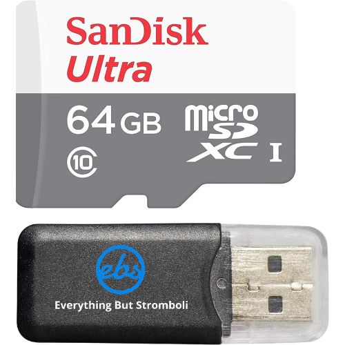 샌디스크 Sandisk Micro SDXC Ultra MicroSD TF Flash Memory Card 64GB 64G Class 10 works with GoPro Hero 5 / Hero5 Session Go Pro w/ Everything But Stromboli Memory Card Reader