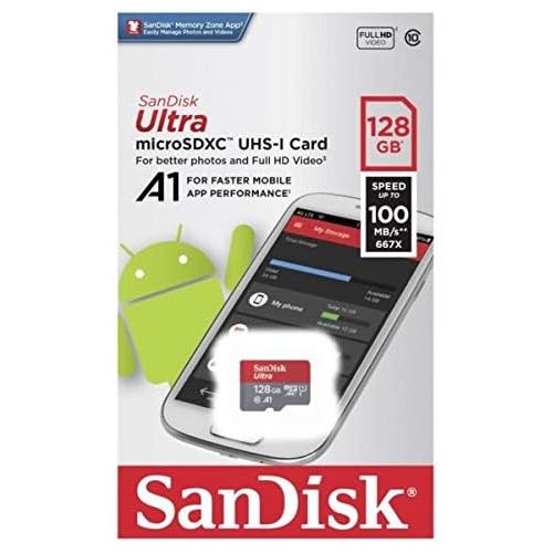 샌디스크 SanDisk 128GB Ultra Micro SDXC Memory Card for GoPro Hero (2018) Action Camera UHS-I Class 10 100mb/s Bundle with Everything but Stromboli Card Reader