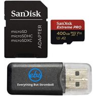 SanDisk 400GB Micro SDXC Memory Card Extreme Pro Works with GoPro Hero 8 Black, Max 360 Action Cam U3 V30 4K Class 10 (SDSDQXCZ-400G-GN6MA) Bundle with 1 Everything But Stromboli M