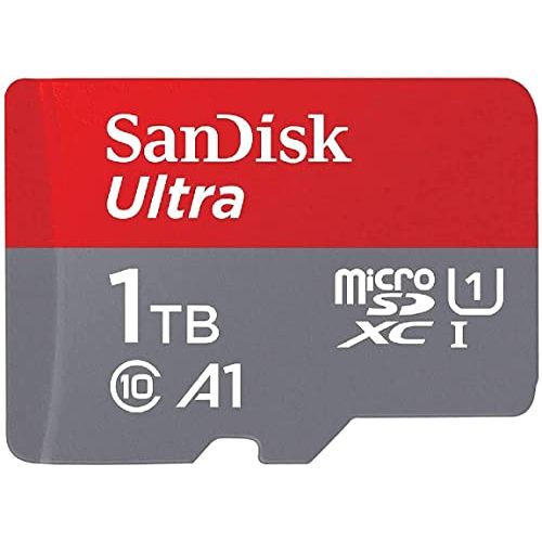 샌디스크 SanDisk 1TB Ultra MicroSDXC UHS-I Memory Card with Adapter - 120MB/s, C10, U1, Full HD, A1, Micro SD Card - SDSQUA4-1T00-GN6MA