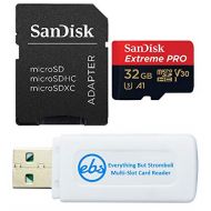 SanDisk Extreme Pro 32GB Micro SD Memory Card for GoPro Hero 9 Black Camera (Hero9) UHS-1 U3 / V30 A1 4K Class 10 (SDSQXCG-032G-GN6MA) Bundle with (1) Everything But Stromboli SDHC