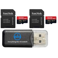 SanDisk 128GB Micro SDXC Extreme Pro Memory Card (Two Pack) Works with GoPro Hero 7 Black, Silver, Hero7 White UHS-1 U3 A2 Bundle with (1) Everything But Stromboli Micro Card Reade