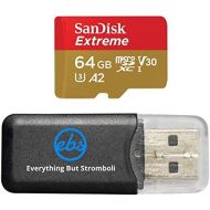 SanDisk 64GB Micro SDXC Memory Card Extreme Works with GoPro Hero 8 Black, GoPro Max 360 Action Camera V30 4K Class 10 (SDSQXA2-064G-GN6MN) Bundle with 1 Everything But Stromboli M