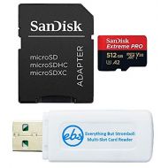 SanDisk 512GB Extreme Pro MicroSD Memory Card (2 Pack) Works with GoPro Hero 9 Black Action Camera U3 V30 4K A2 Class 10 (SDSQXCY-512G-GN6MA) Bundle with (1) Everything But Strombo