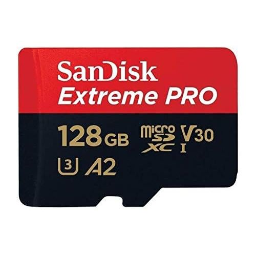 샌디스크 SanDisk Extreme Pro 128GB Micro SD Memory Card for GoPro Hero 9 Black Camera Hero9 UHS-1 U3 / V30 A2 4K Class 10 (SDSQXCY-128G-GN6MA) Bundle with (1) Everything But Stromboli SDXC