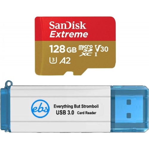 샌디스크 SanDisk 128GB Memory Card Extreme Works with Gopro Hero 7 Black, Silver, Hero7 White UHS-1 U3 A2 Micro SDXC Bundle with Everything But Stromboli 3.0 Micro/SD Card Reader