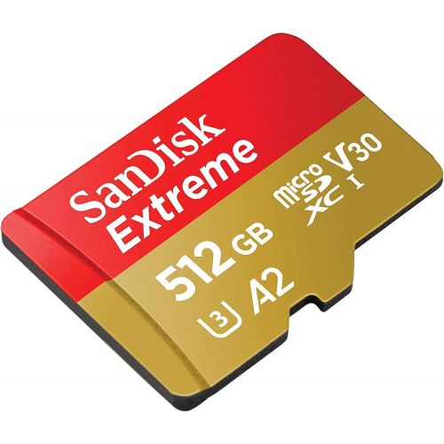 샌디스크 SanDisk Extreme (UHS-1 U3 / V30) A2 512GB MicroSD (2 Pack) Memory Card for GoPro Hero 9 Black Action Cam Hero9 SDXC (SDSQXA1-512G-GN6MN) Bundle with (1) Everything But Stromboli Mi