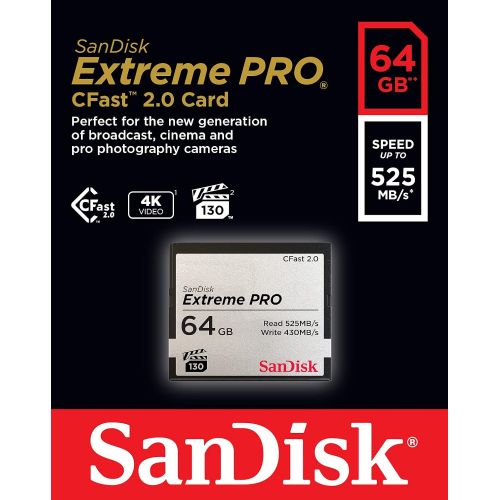 샌디스크 SanDisk 64GB Extreme PRO CFast 2.0 Memory Card - SDCFSP-064G-G46D