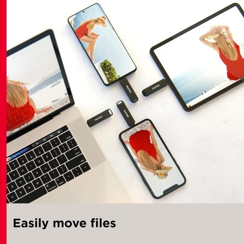 샌디스크 SanDisk 256GB iXpand Flash Drive Luxe for iPhone and USB Type-C Devices - SDIX70N-256G-GN6NE
